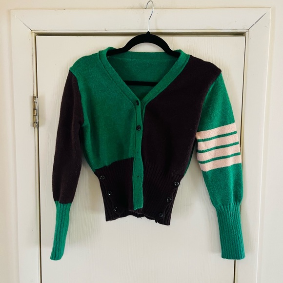 chiefever Sweaters - SOLD 💔Anthropologie VTG style wool knit blend letterman collage sweater xs/s